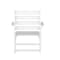 Flash Furniture Tolleson Adirondack Dining Chair w/Fold Out Cup Holder, Weather Resistant Recycled HDPE in White LE-HMP-2037-10-WHT-GG - alternate 8